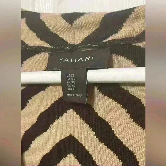 Tahari Brown Cardigan XS - Picture 3 of 4